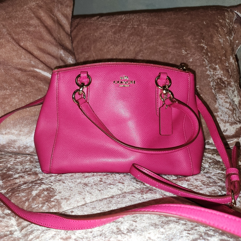 Pink Coach Christi Carryall(never used)